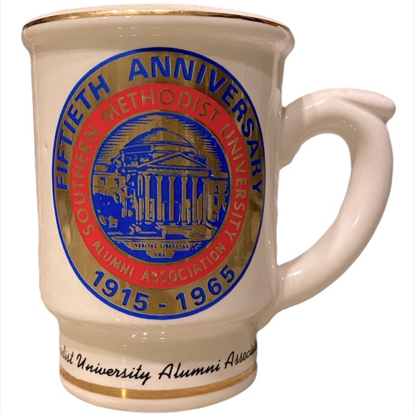 1965 SMU College Alumni 50th Anniversary Mug-RARE
